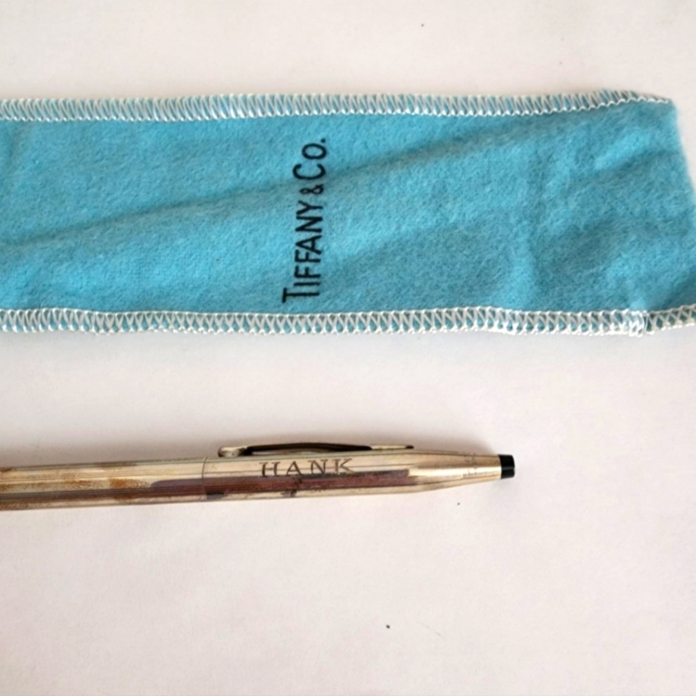 70's Hank O' Neal Etched Solid Silver Sterling Tiffany & Co. Vtg working Pen